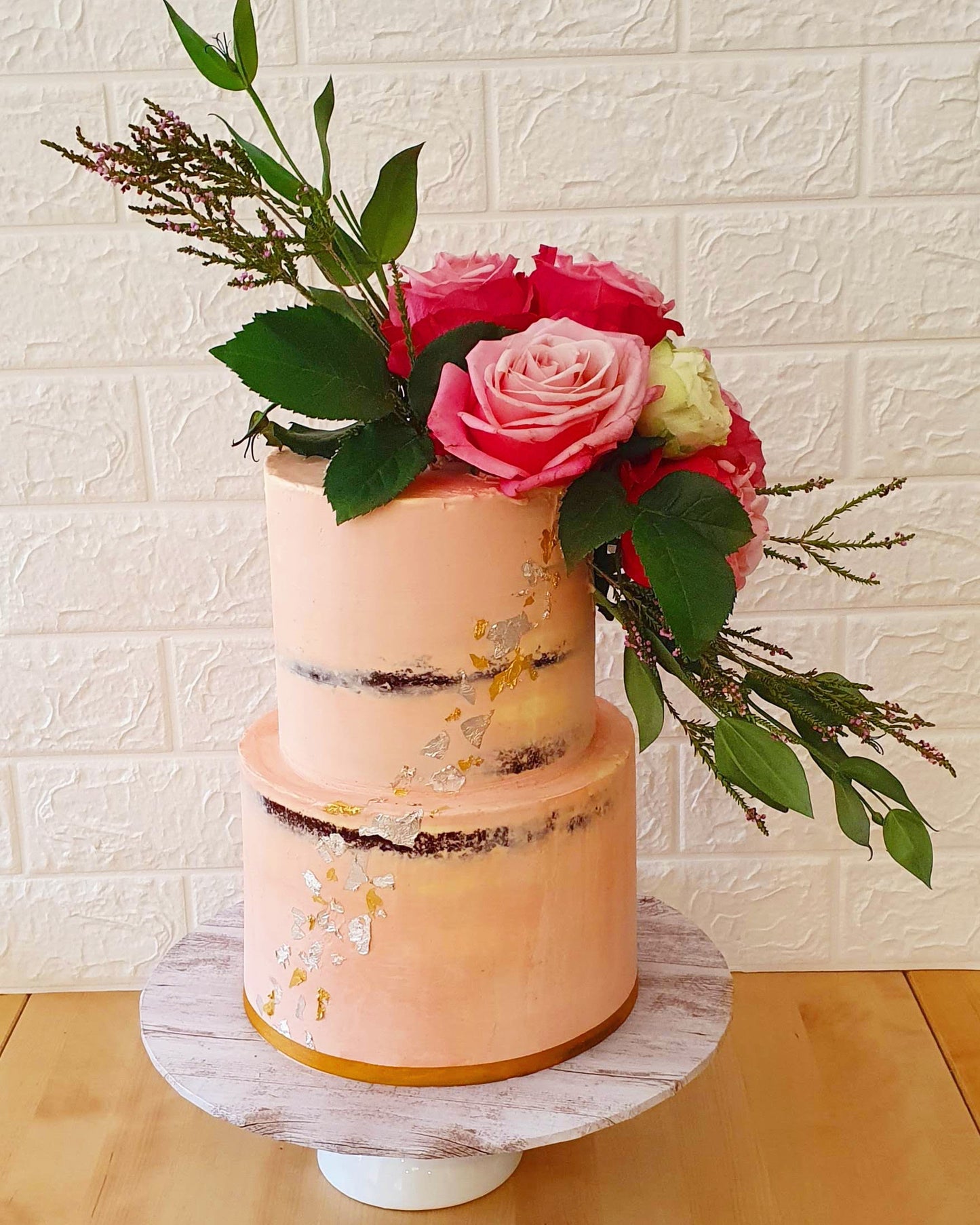 2 Tier Pink Buttercream