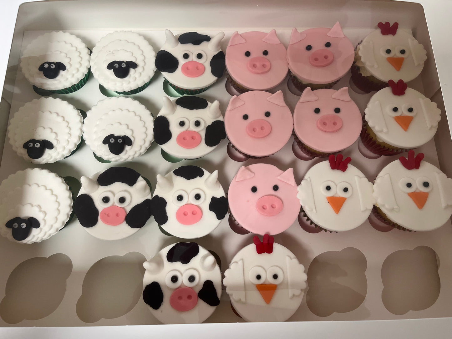 Farm Animal Cupcakes