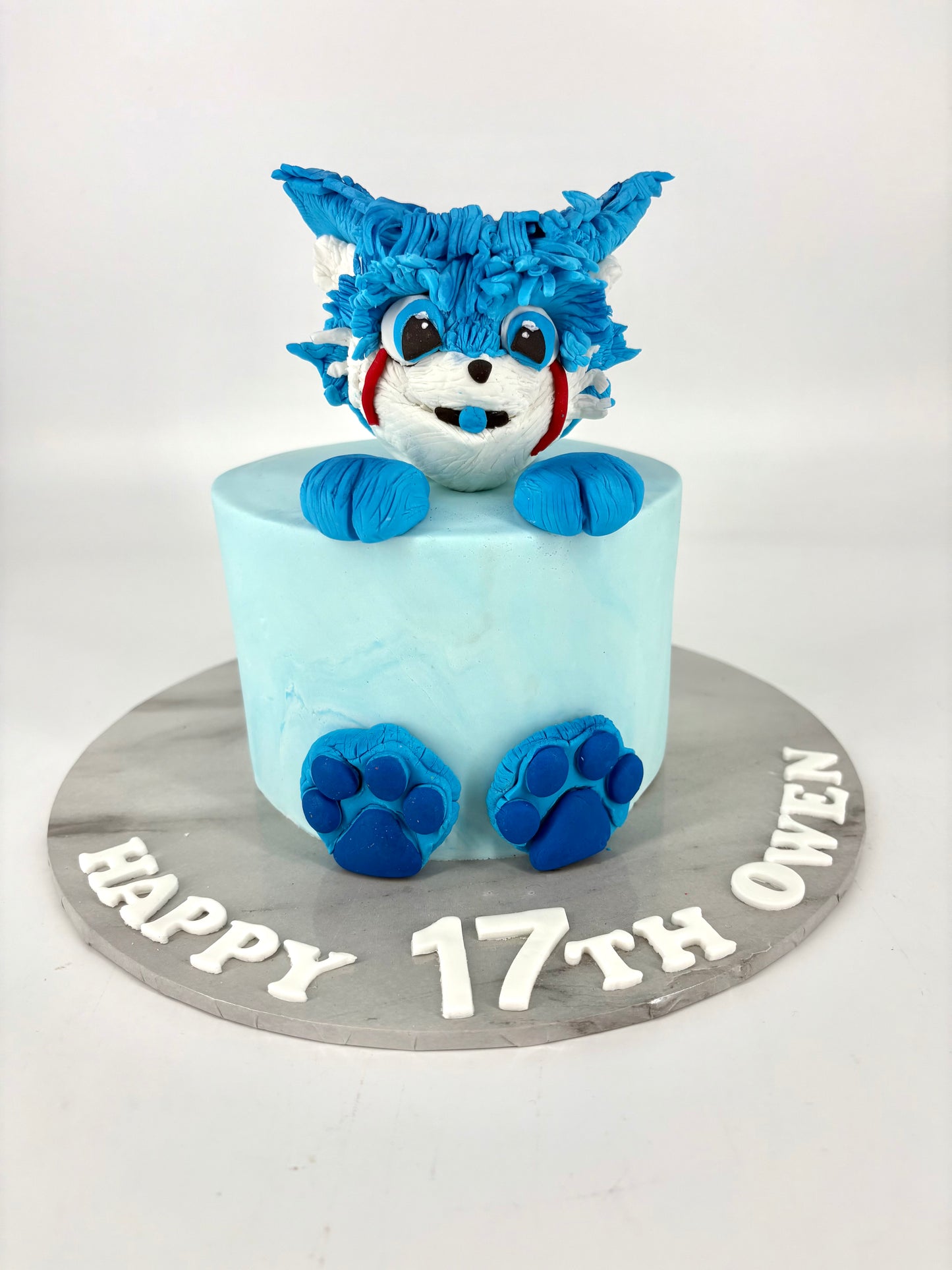 Blue Furry Cake